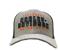 Harley-Davidson® Hazard Stretch Fit Cap, Gray/Charcoal