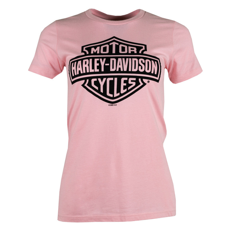 NEW Women Harley-Davidson Bar and Shield Knock Out Lettering Shirt