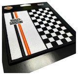 Harley-Davidson® 4 in. Embroidered Bold Checkered H-D Emblem Sew-On Patch - Superstition Harley-Davidson