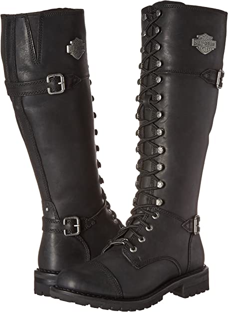 Harley Davidson Women s Beechwood High Cut Boot Black Motorcycle Boots D83856