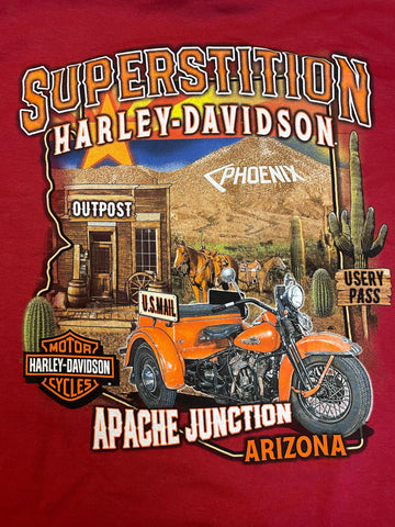 Harley-Davidson® Men's Getaway Long Sleeve Tee, Maroon - Superstition Harley-Davidson