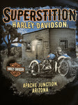 Harley-Davidson® Men's Elongated Bar & Shield Night Scene Custom Short Sleeve Tee, Black