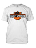 Harley-Davidson® Elongated Bar & Shield Night Scene Custom Short Sleeve Tee, White