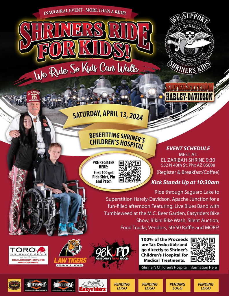 Rider Passenger Pre-Registration Shriners Ride For Kids