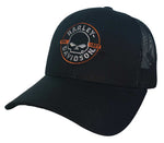 Harley-Davidson® Men's Embers Skull Adjustable Snapback Mesh Trucker Hat - Black