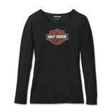 Harley-Davidson Women's Bar & Shield Long Sleeve Pajama Set, 96159-25VW
