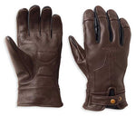 Harley-Davidson® Men's Ventura Full-Finger Leather Gloves, Brown 98141-22VM