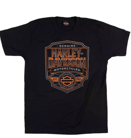 Harley-Davidson Men's Headdress Custom Short Sleeve Tee, Black