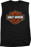 Harley-Davidson® Men's Bar & Shield  Night Scene Custom Muscle Sleeveless Tee, Black