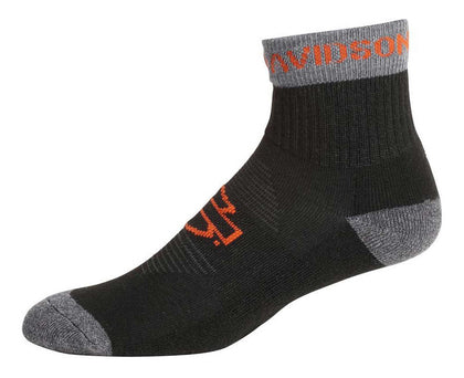 Harley-Davidson® Women's Bar & Shield Wicking Performance Riding Socks, Black