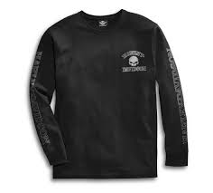 Harley-Davidson® Men's Willie G Skull Long Sleeve Tee Black, 99091-14VM