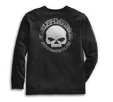 Harley-Davidson® Men's Willie G Skull Long Sleeve Tee Black, 99091-14VM