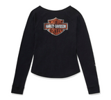 Harley-Davidson® Women's Essential Bling Keyhole Henley, 96757-25VW