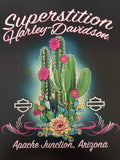 Harley-Davidson® Elongated Bar & Shield Cactus Long Sleeve Shirt, Black