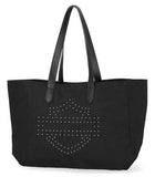 Harley-Davidson® Women's Studded Bar & Shield Logo Tote Bag Purse - Black