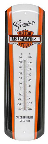 Harley-Davidson® Nostalgic Bar & Shield Tin Thermometer, 5 x 17 inch HDL-10089 - Superstition Harley-Davidson