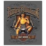 Harley Davidson® Old Scroll Babe Embossed Tin Sign 2010591 - Superstition Harley-Davidson