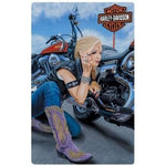 Harley-Davidson® Finishing Touch Motorcycle Girl Embossed Tin Sign 2010911 - Superstition Harley-Davidson