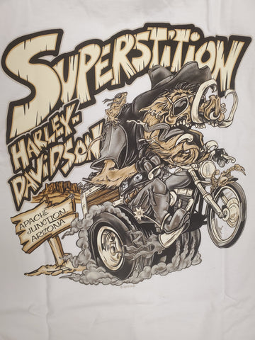 Harley-Davidson® Men's Fink Hog Long Sleeve T-Shirt, White - Superstition Harley-Davidson