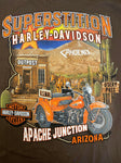 Harley-Davidson® Men's Garage Dust Long Sleeve Tee, Dark Chocolate - Superstition Harley-Davidson