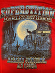 Harley-Davidson® Men's Getaway Coyote Moon Long Sleeve Tee, Maroon - Superstition Harley-Davidson