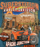 Harley-Davidson® Men's Blur Outpost Long Sleeve Tee, Indigo Blue - Superstition Harley-Davidson