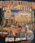 Harley-Davidson® Men's Bar & Shield Usery Pass Long Sleeve Tee, Black - Superstition Harley-Davidson
