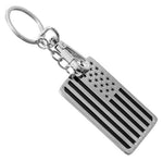 Harley-Davidson® 2-Sided Americana Carbon Fiber Metal Key Chain - Silver Finish 4540 - Superstition Harley-Davidson