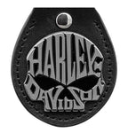 Harley-Davidson® Willie G Skull Text Logo Vinyl Fob Key Chain - Black & Silver 4546 - Superstition Harley-Davidson