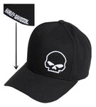 Harley-Davidson® Crooked Willie G Stretch Fit Cap, Black - Superstition Harley-Davidson