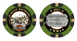 Harley-Davidson® Military Series Alpha 1 1917 Model J Collectible Poker Chip 6741 - Superstition Harley-Davidson