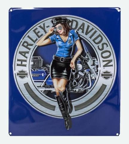 Harley Davidson® Police Babe Embossed Tin Sign 2011271 - Superstition Harley-Davidson