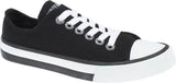 Harley-Davidson® Women's Zia 2" Black Canvas w/ White Trim Sneakers D83817 - Superstition Harley-Davidson
