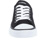 Harley-Davidson® Women's Zia 2" Black Canvas w/ White Trim Sneakers D83817 - Superstition Harley-Davidson