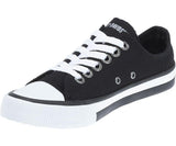 Harley-Davidson® Women's Zia 2" Black Canvas w/ White Trim Sneakers D83817 - Superstition Harley-Davidson