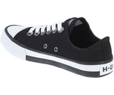 Harley-Davidson® Women's Zia 2" Black Canvas w/ White Trim Sneakers D83817 - Superstition Harley-Davidson