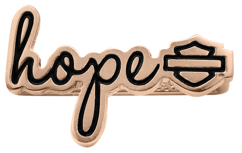 Harley-Davidson® Women's Stainless Steel Rose Gold Tone Small 'Hope' Rally Charm HSC0102 - Superstition Harley-Davidson