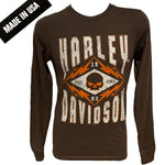 Harley-Davidson® Men's Garage Dust Long Sleeve Tee, Dark Chocolate - Superstition Harley-Davidson