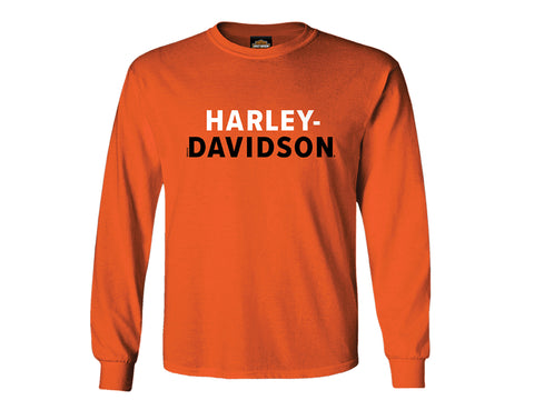 Harley-Davidson® Name Wild Horse Long Sleeve T-Shirt, Orange - Superstition Harley-Davidson