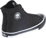 Harley-Davidson® Men's Baxter Black/White 4.5" Leather Hi-Cut Sneakers D93341 - Superstition Harley-Davidson