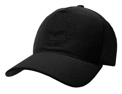 Harley-Davidson® Tonal Willie G Skull Logo Snapback Baseball Cap, Black - Superstition Harley-Davidson