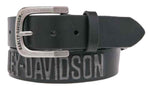 Harley-Davidson® Men's Embossed Highway To Hell Leather Belt, Black HDMBT10853-BLK - Superstition Harley-Davidson