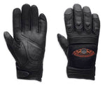 Harley-Davidson® Men's Burning Skull Full-Finger Gloves, 98252-13VM - Superstition Harley-Davidson