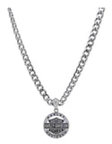 Harley-Davidson® Men's Stainless Steel Bar & Shield Circle Necklace HSN0041-22 - Superstition Harley-Davidson
