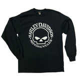 Harley-Davidson® Men's Willie G Skull Usery Pass Long Sleeve Tee, Black - Superstition Harley-Davidson