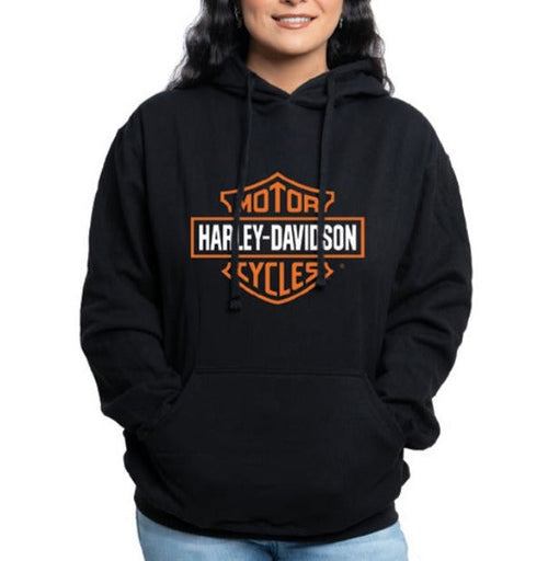 Harley Davidson Women s Bar Shield Cactus Pull Over Hoodie Black