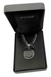 Harley-Davidson® Men's Stainless Steel Bar & Shield Circle Necklace HSN0041-22 - Superstition Harley-Davidson