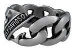 Harley-Davidson® Men's Banner Curb Chain Link Steel Band Stainless Steel Ring HSR0084 - Superstition Harley-Davidson