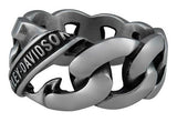 Harley-Davidson® Men's Banner Curb Chain Link Steel Band Stainless Steel Ring HSR0084 - Superstition Harley-Davidson