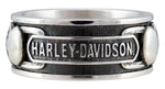 Harley-Davidson® Men's Willie G Skull & Chain Band Ring, Stainless Steel HSR0100 - Superstition Harley-Davidson